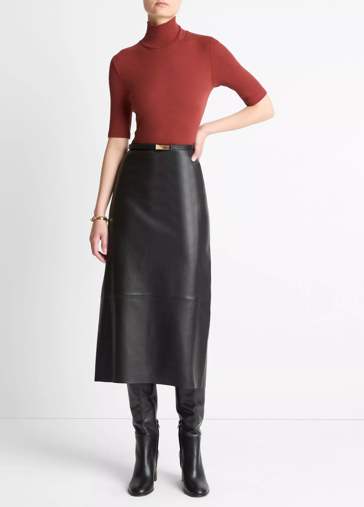 Elbow Sleeve Turtleneck