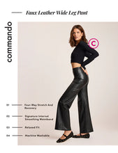 Load image into Gallery viewer, Faux Leather Wide Leg Pant
