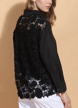 Load image into Gallery viewer, Cotton Shirt with 3-D Applique Lace
