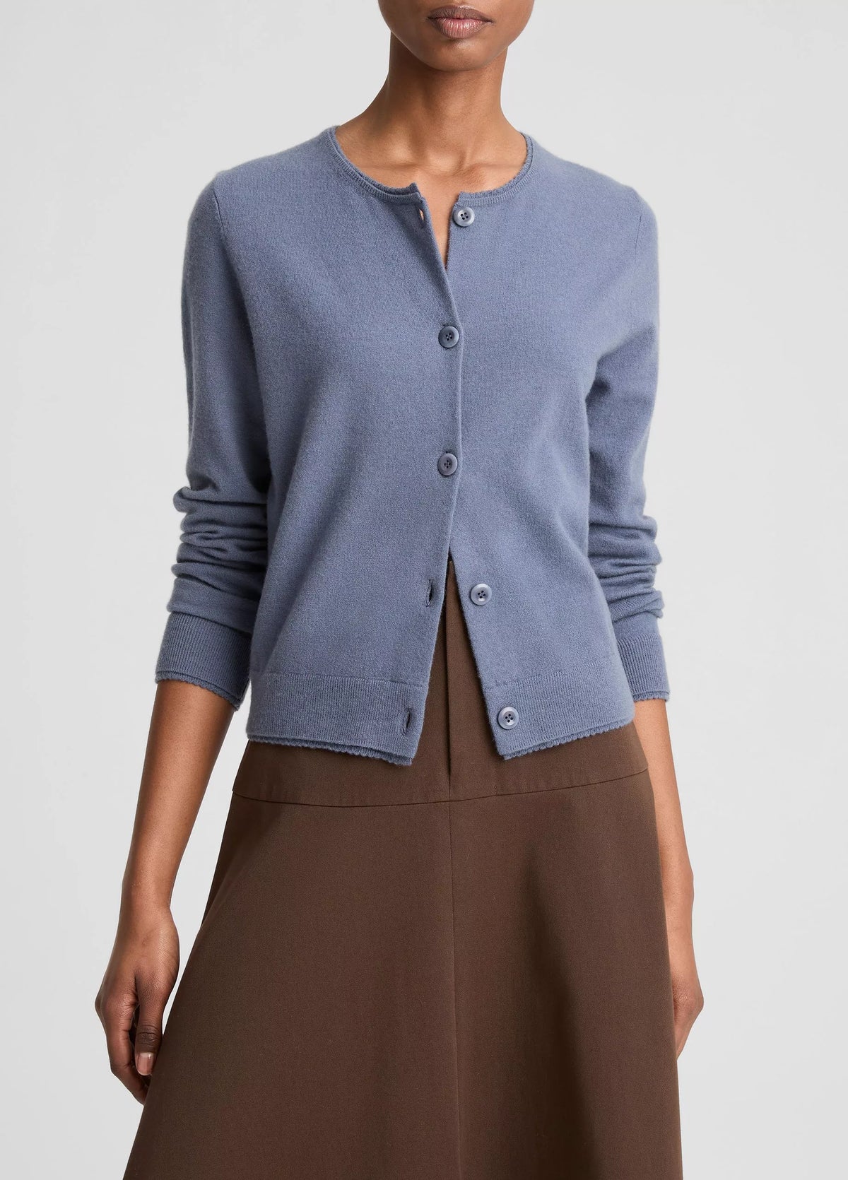 Scallop-Trim Cardigan