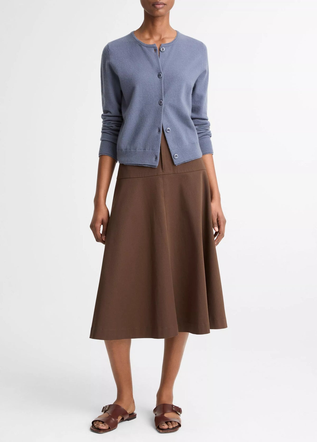 Scallop-Trim Cardigan