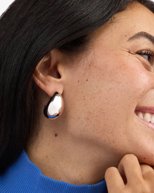 She's So Smooth Teardrop Hoops