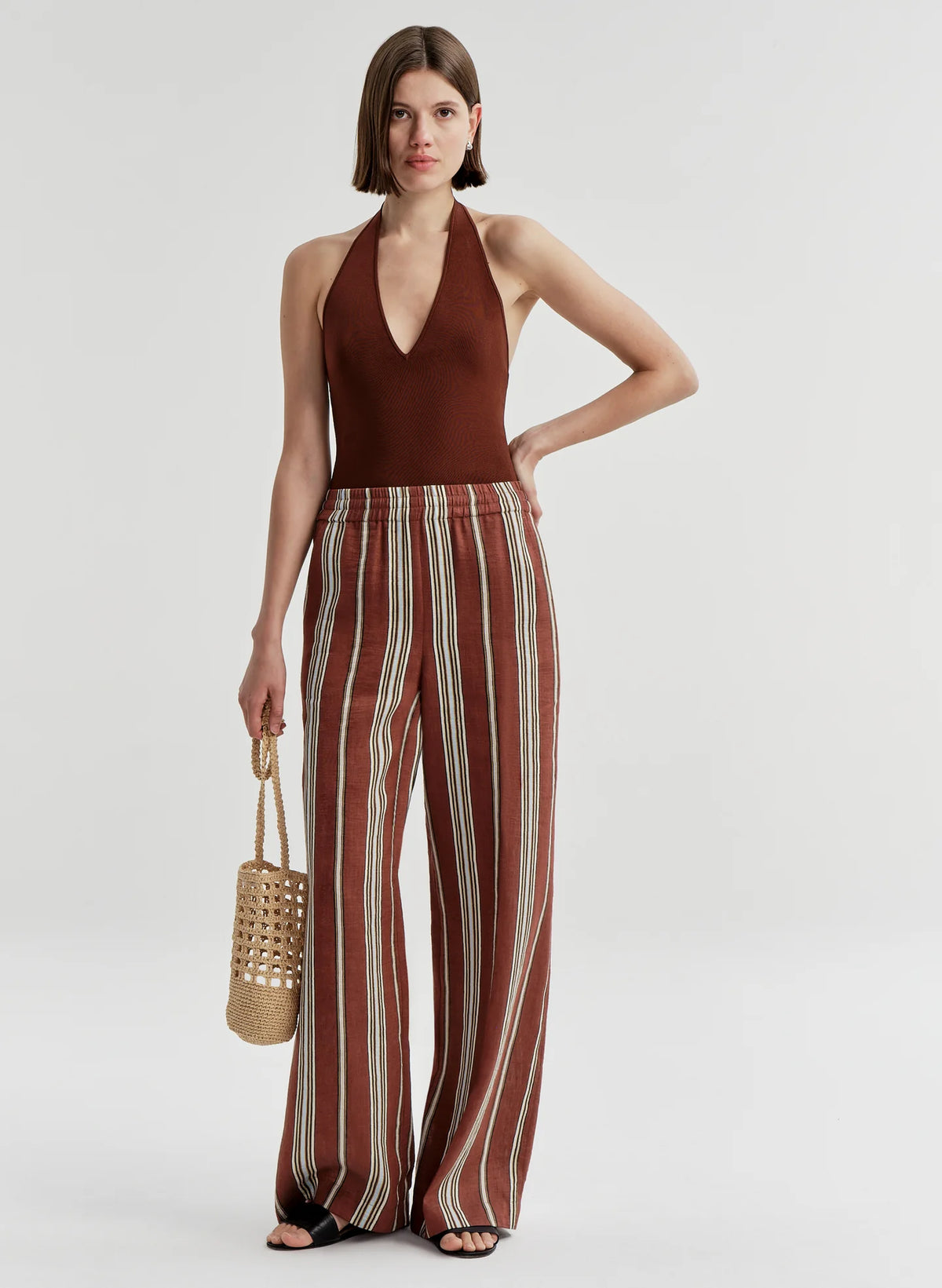 Tyler Striped Linen Pant