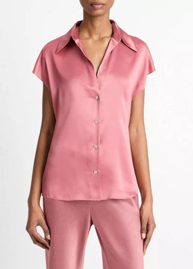 Cap Sleeve Ruched Blouse