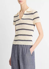 Load image into Gallery viewer, Striped Macramé Henley
