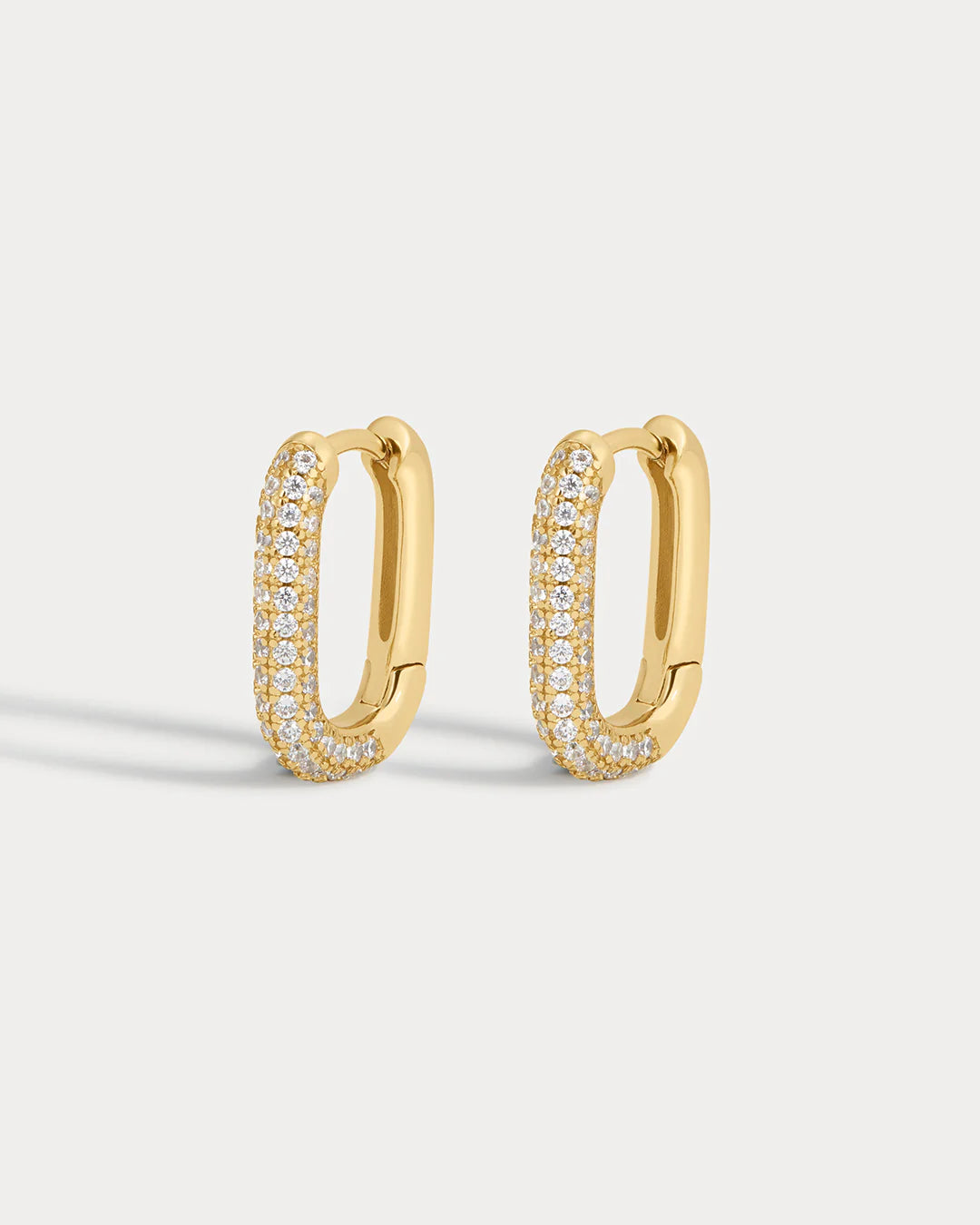 Pave Chain Link Huggies