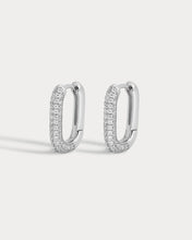 Load image into Gallery viewer, Pave Chain Link Huggies
