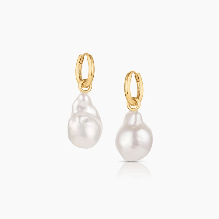 Talia Pearl Hoop Earrings