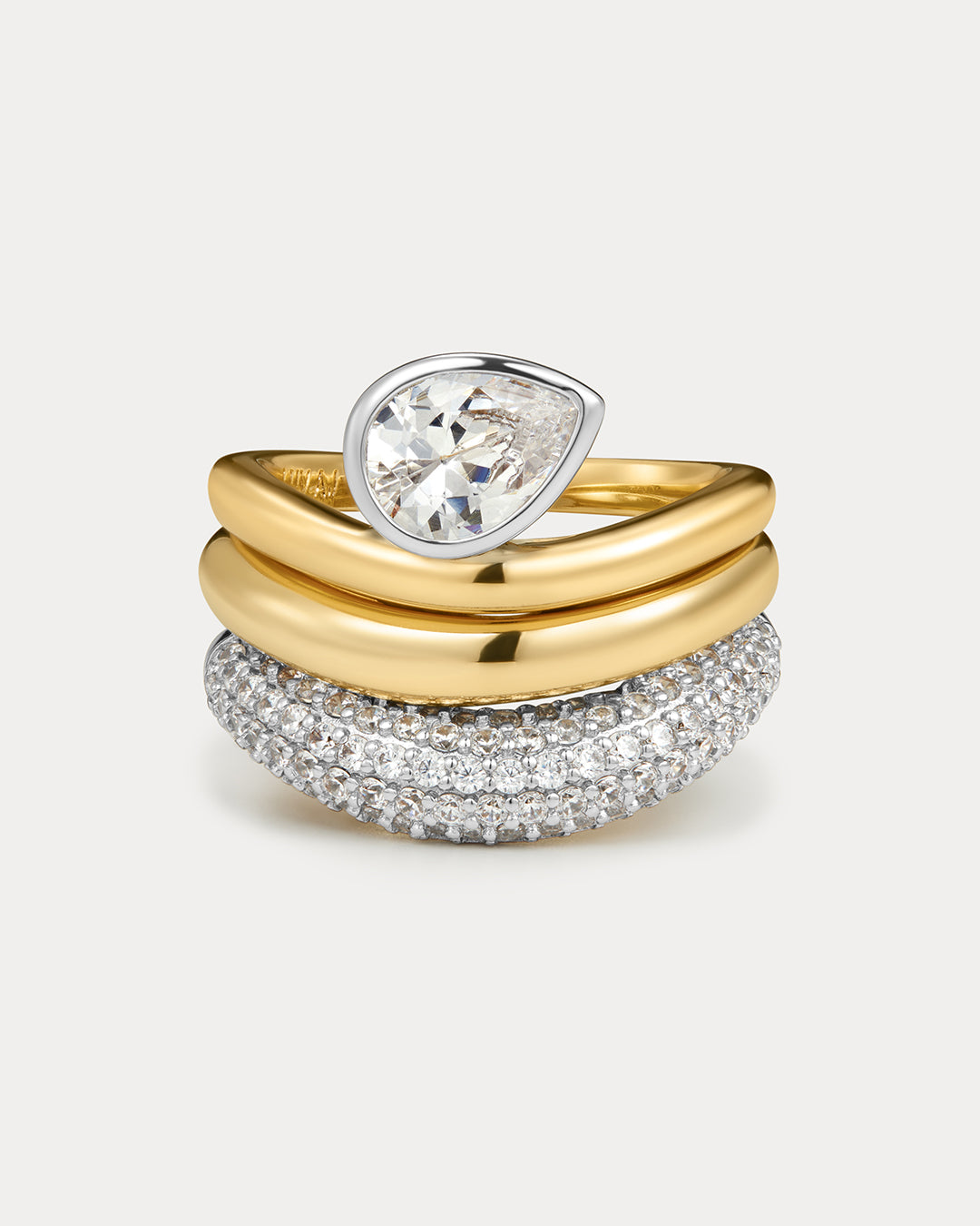 The Marais Wave Ring Set