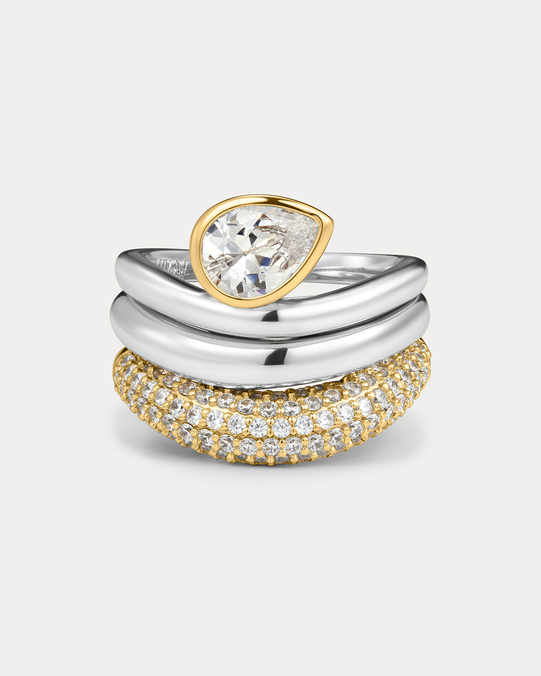 The Marais Wave Ring Set
