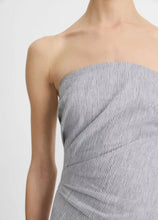 Load image into Gallery viewer, Ticking Stripe Drape Dress
