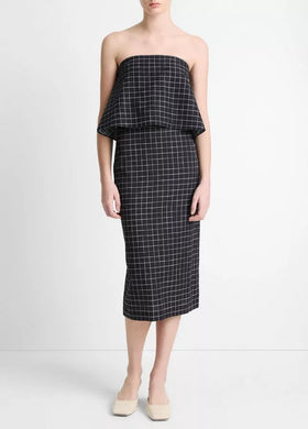Trellis Plaid Pencil Skirt