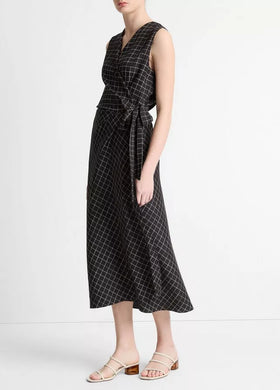 Trellis Drape Wrap Dress