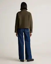 Load image into Gallery viewer, Merino Wool Cropped Shirt Jacket
