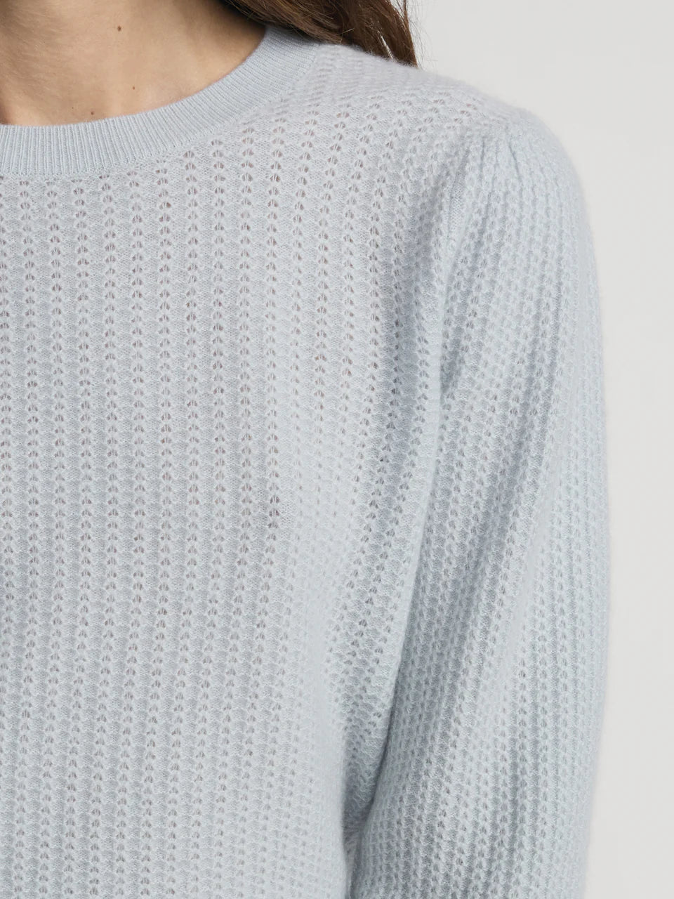 The Chain Pointelle Long Sleeve Sweater