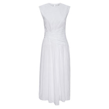 Load image into Gallery viewer, Ruched Sleeveless Midi Dress
