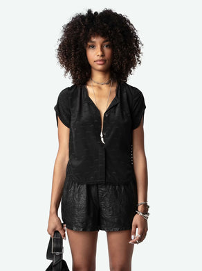 Tiffany Jacquard Wings Blouse