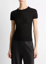 Load image into Gallery viewer, Waffle Knit Short Sleeve Crew
