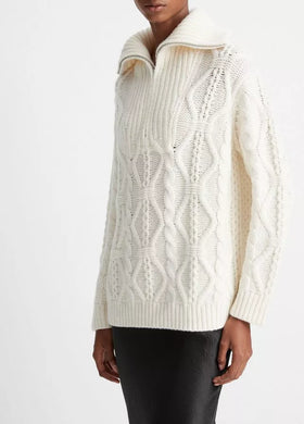 Cable Half Zip Pullover