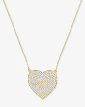 Load image into Gallery viewer, XL You Have My Whole Heart Pave Necklace 15"
