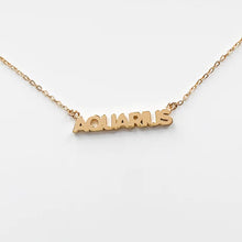 Load image into Gallery viewer, Zodiac Block Font Script Necklace
