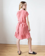 Load image into Gallery viewer, Cap Sleeve Ruffle Hem Shirt Dress

