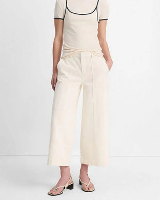 Mid Rise Utility Crop Wide Pant