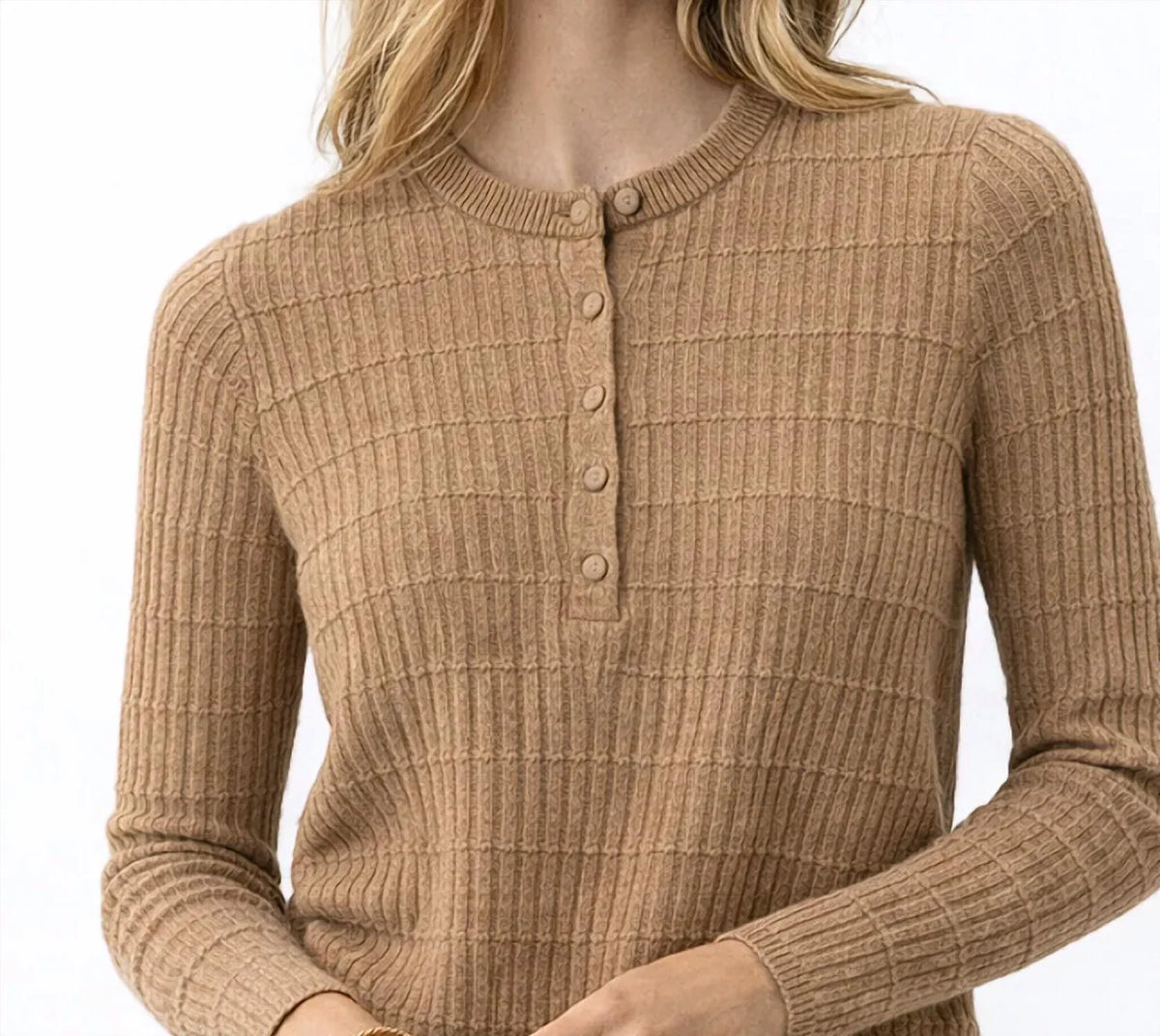 Cashmere Textured Henley