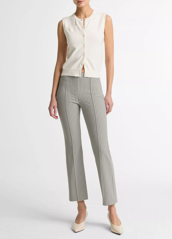 Cotton & Cashmere-Blend Button-Front Shell