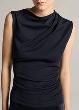 Load image into Gallery viewer, Pima Cotton Draped Sleeveless Top
