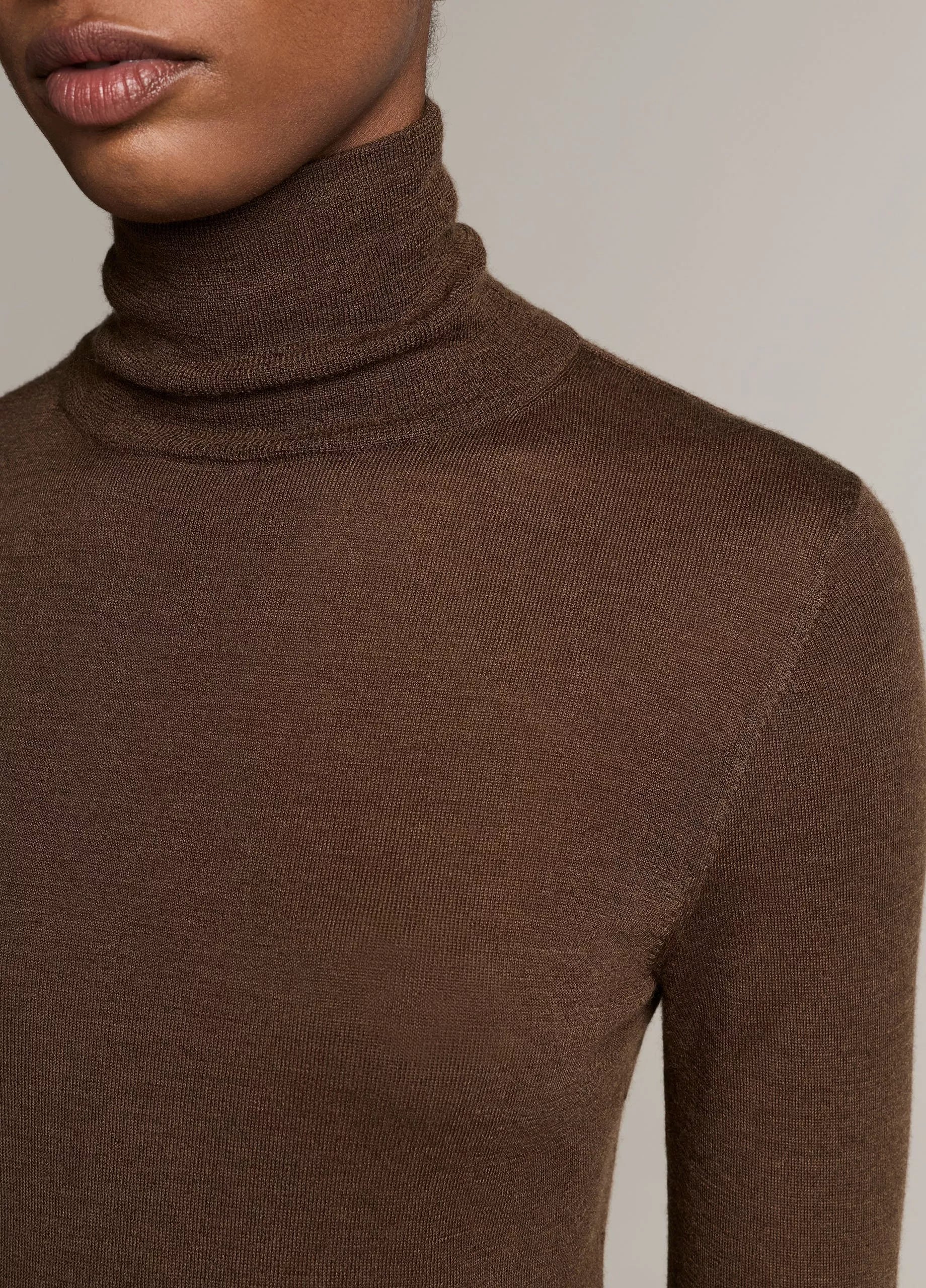 Cashmere-Silk Slim Turtleneck Sweater