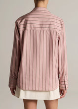 Load image into Gallery viewer, Striped Cotton Relaxed Popover Shirt
