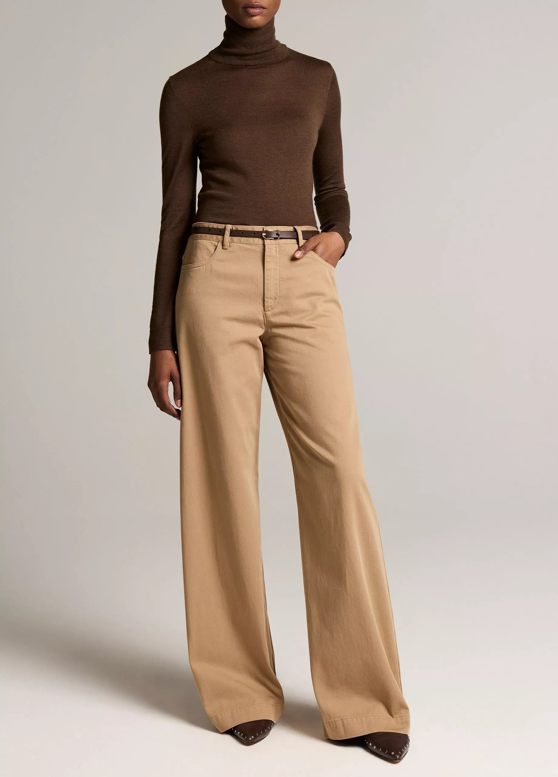 Cashmere-Silk Slim Turtleneck Sweater