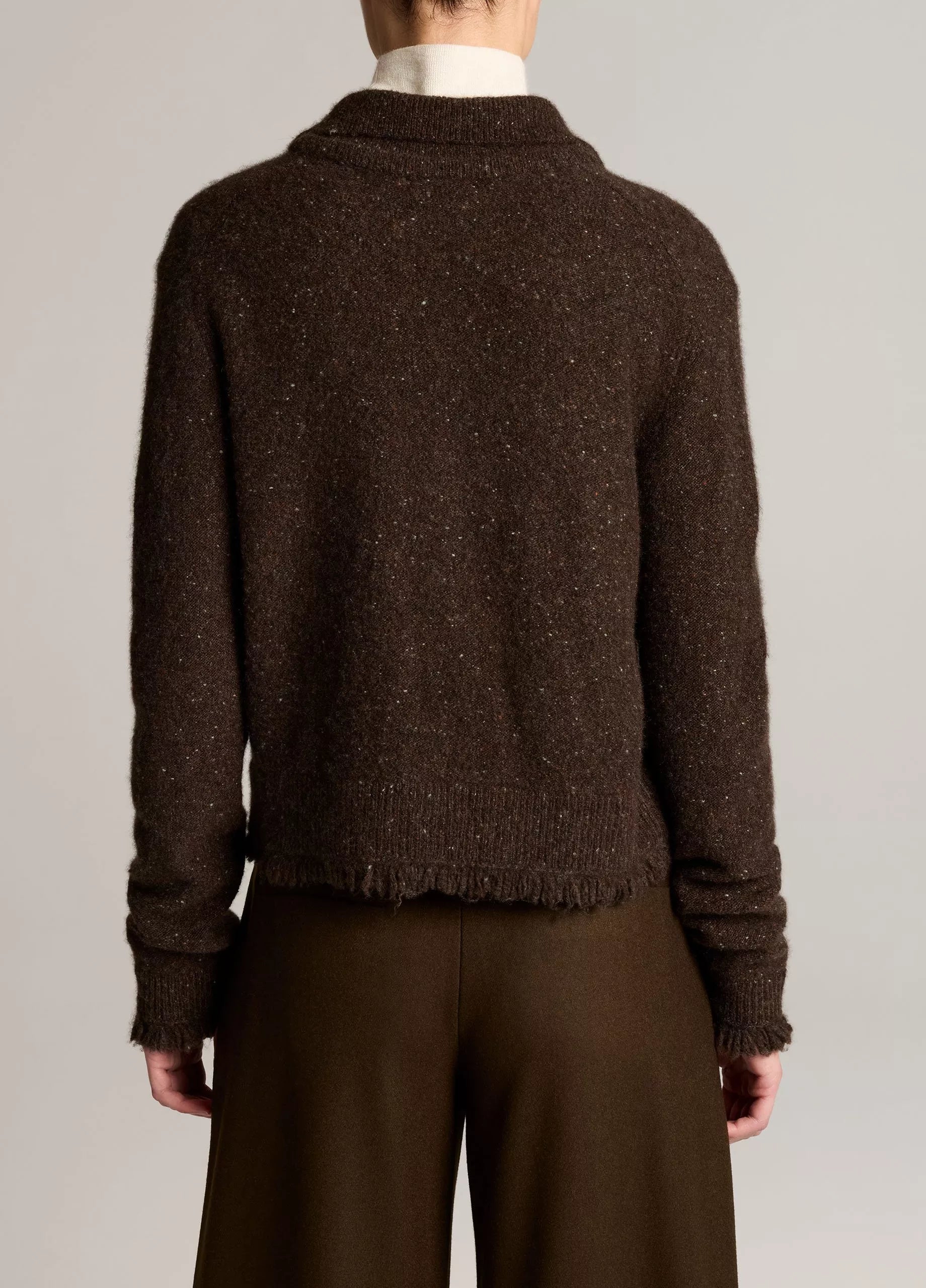 Donegal Plush Cashmere Shrunken Cardigan