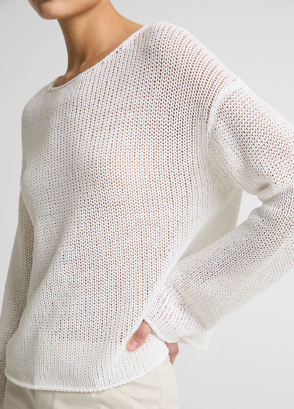 Italian Coated Cotton-Blend Sweater