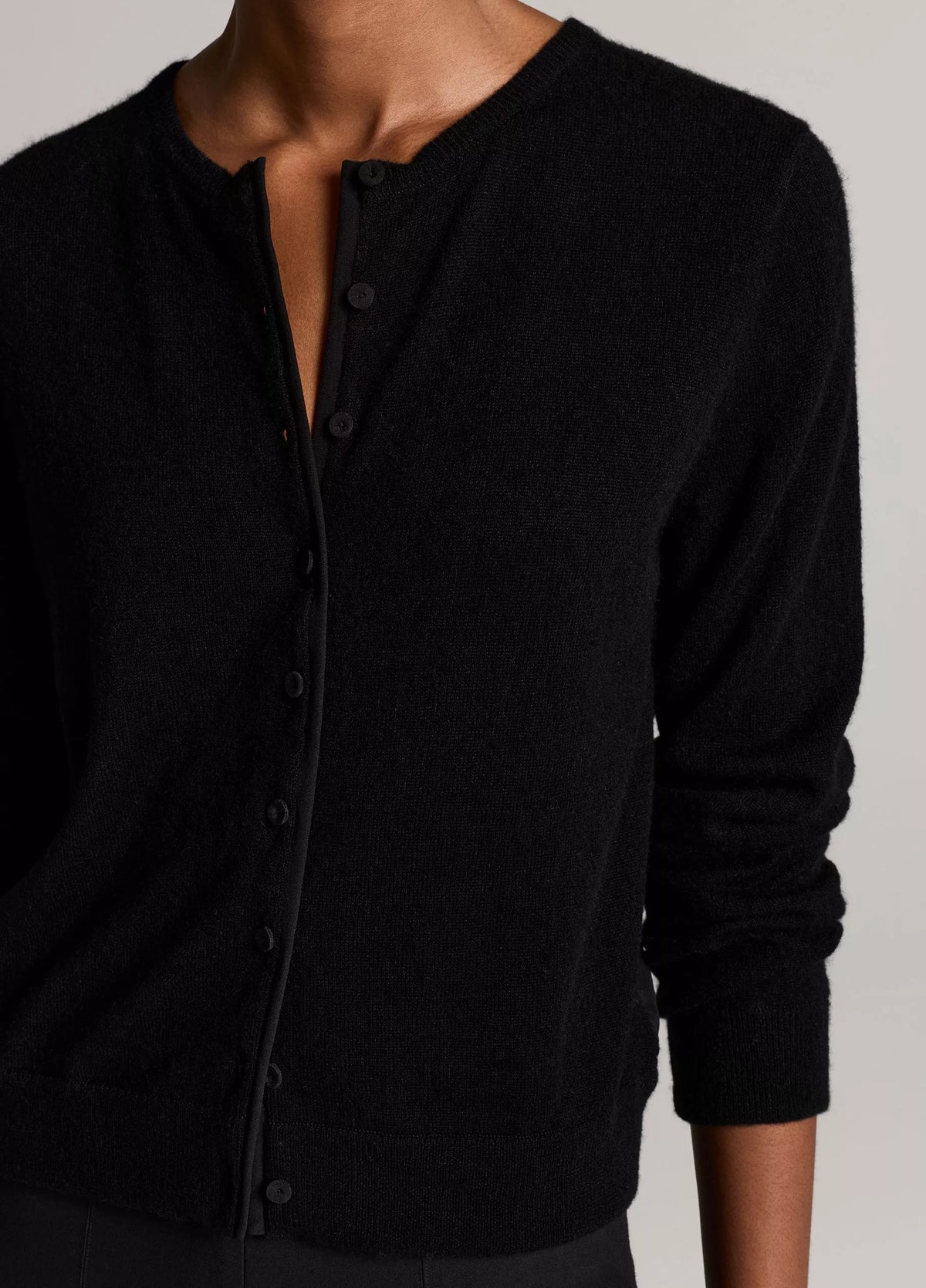 Wool-Blend Mixed-Media Cardigan