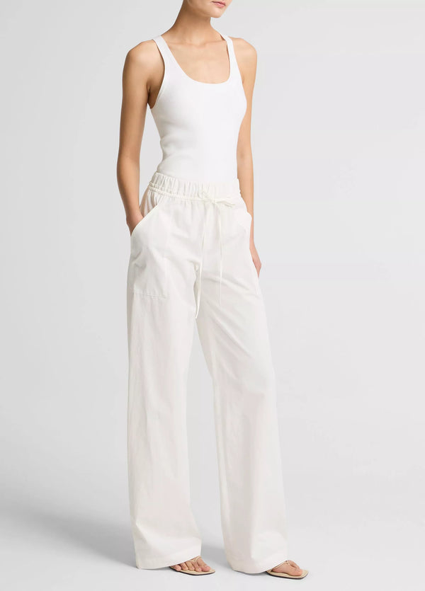 Cotton Double-Waist Drawstring Pant