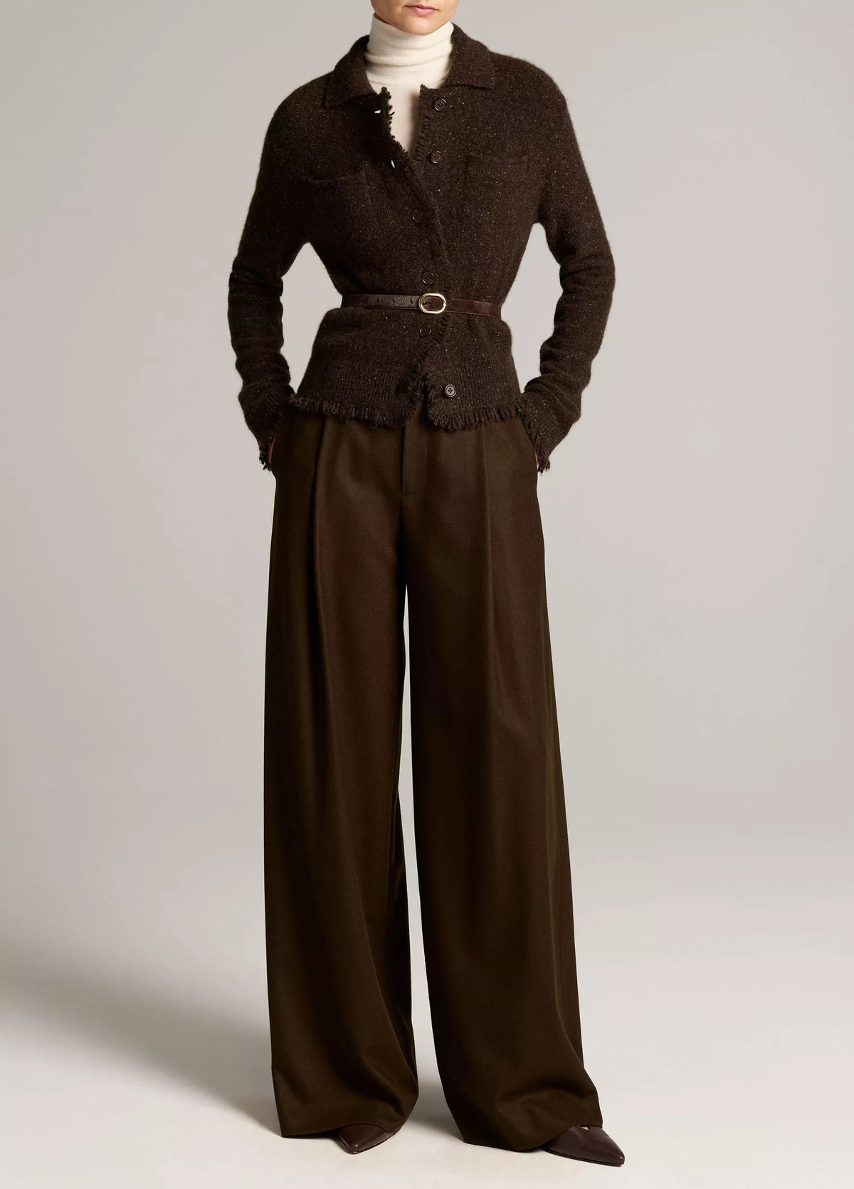 Donegal Plush Cashmere Shrunken Cardigan