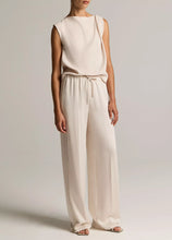 Load image into Gallery viewer, Crepe Draped-Shoulder Sleeveless Top

