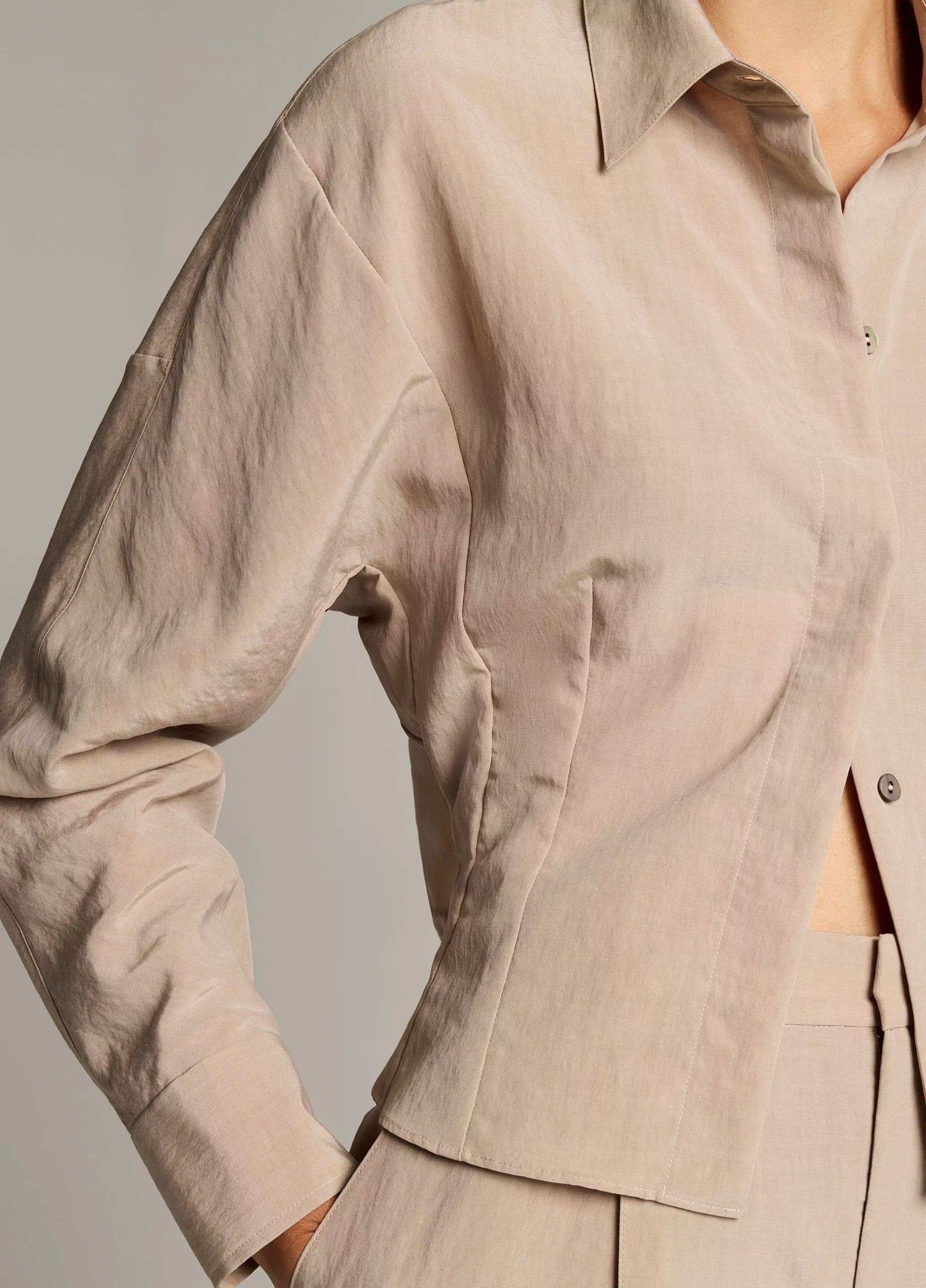 Blouson-Back Shirt Jacket