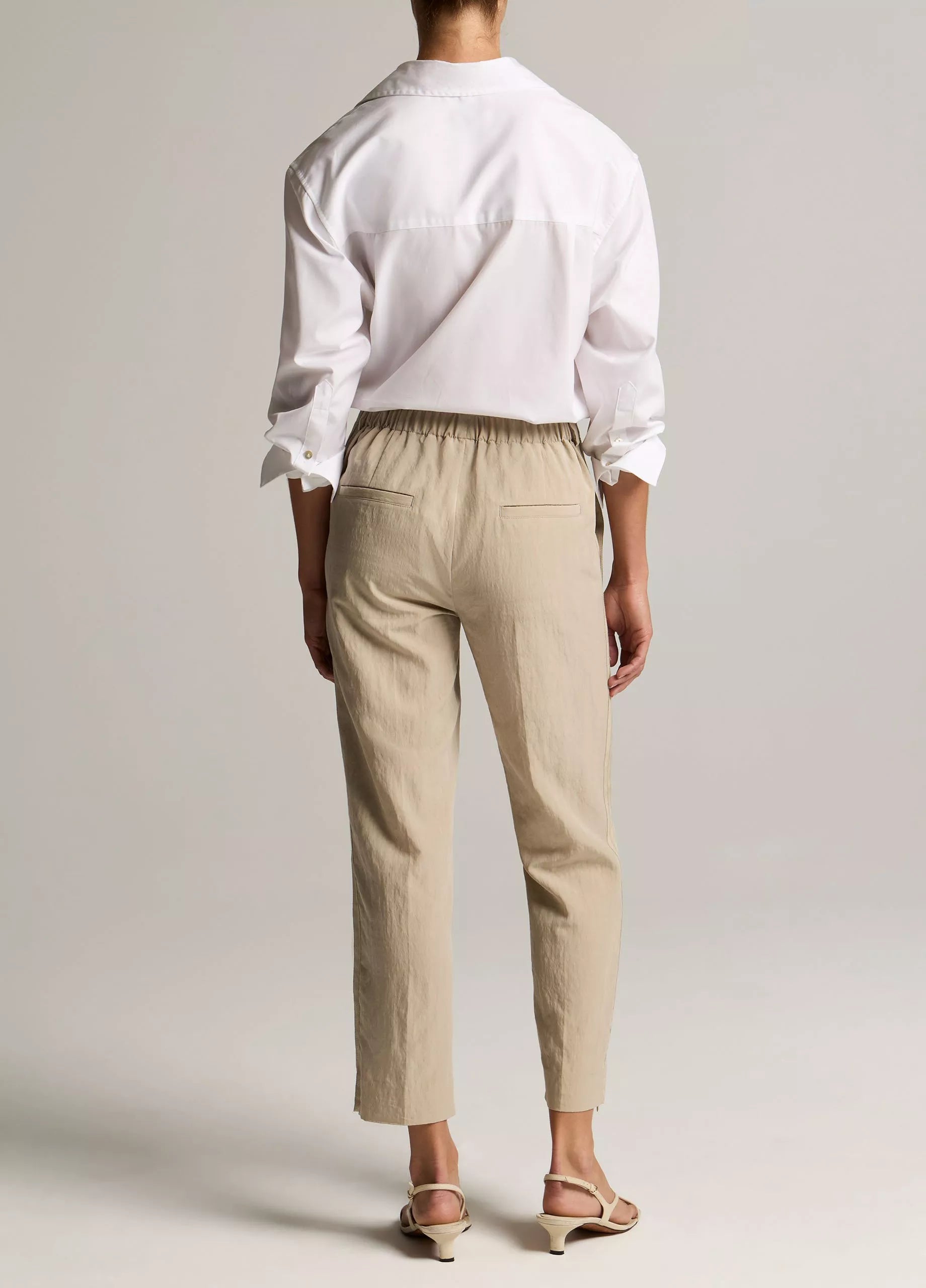 Grace Side-Strap Mid-Rise Pull-On Pant