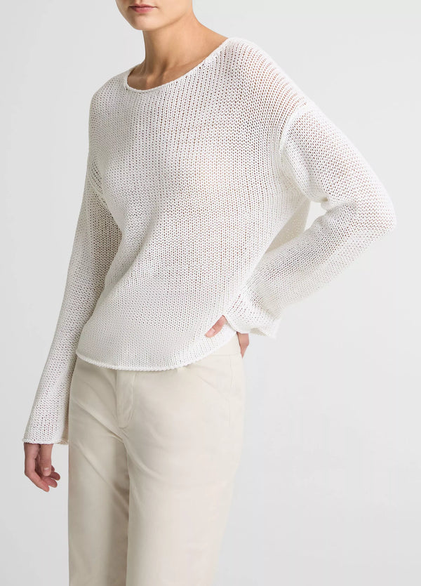 Italian Coated Cotton-Blend Sweater