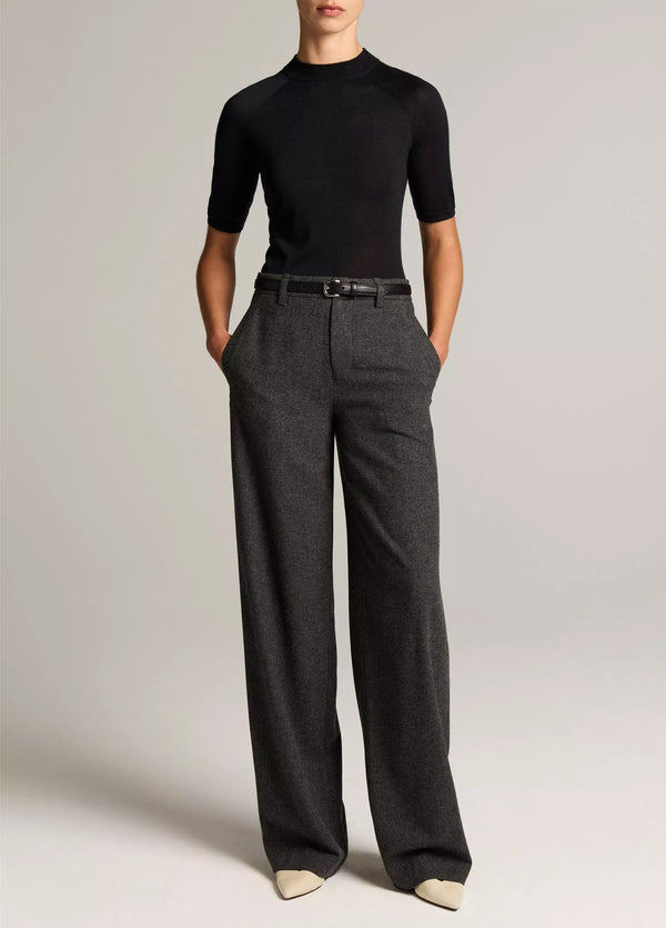 Cashmere-Silk Mock-Neck Raglan Sweater