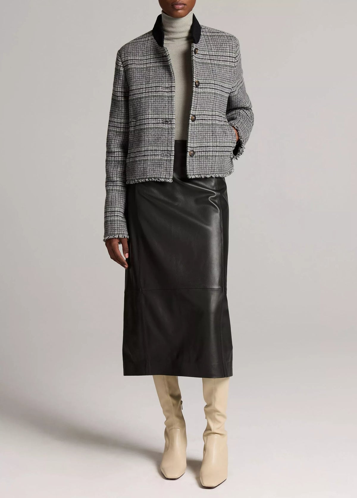 Glen Plaid Wool-Blend Jacket