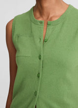 Load image into Gallery viewer, Cotton &amp; Cashmere-Blend Button-Front Shell
