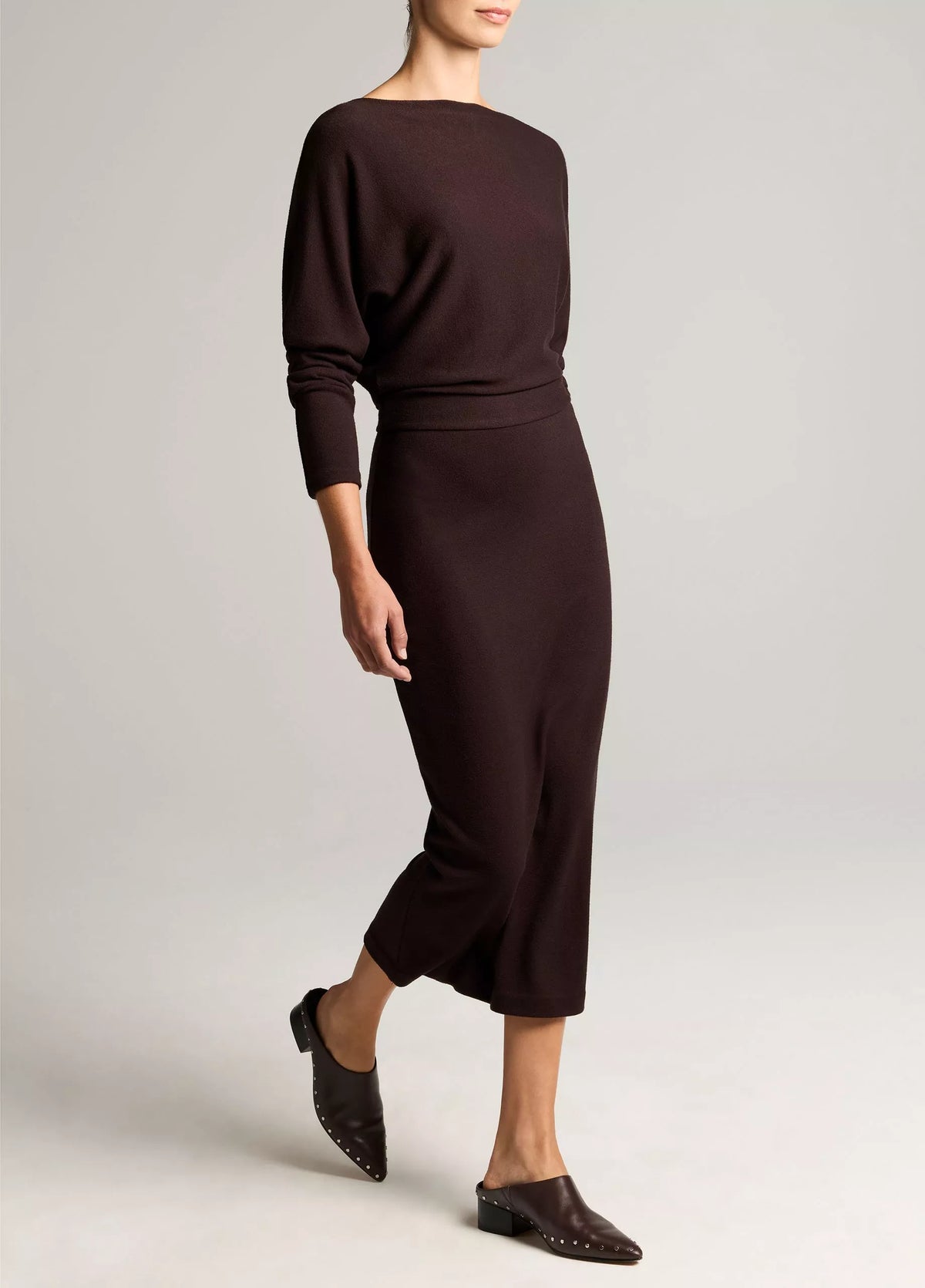 Cozy Stretch-Jersey Midi Dress
