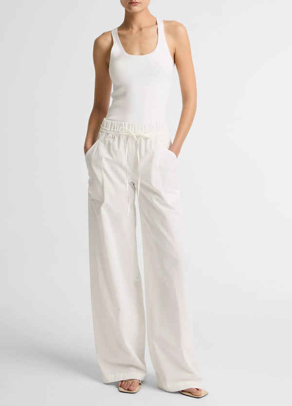 Cotton Double-Waist Drawstring Pant