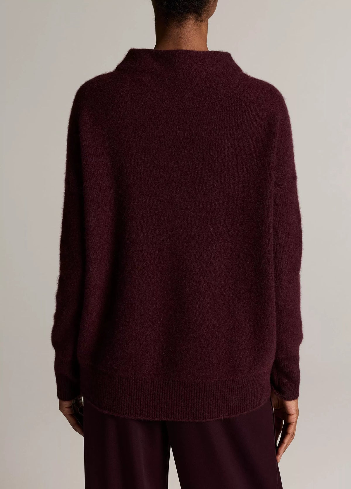 Plush Cashmere Funnel-Neck Sweater