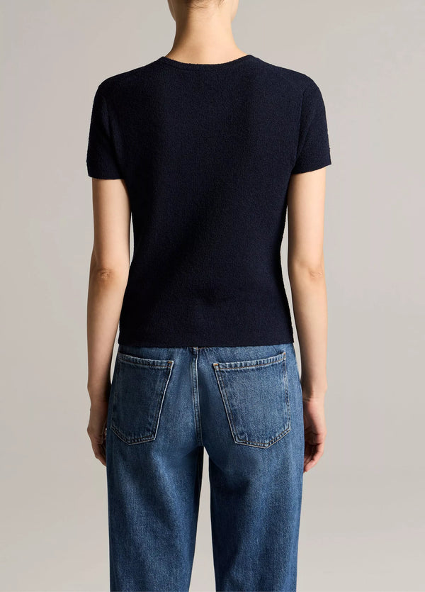Textured Short-Sleeve Sweater