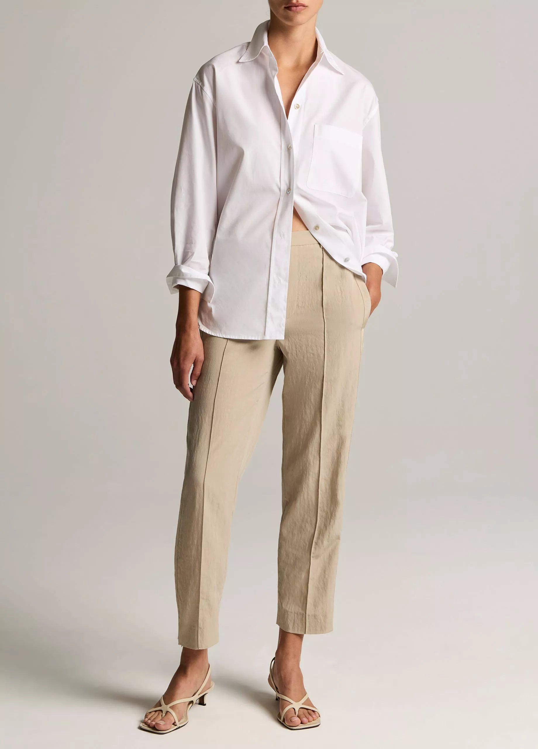 Grace Side-Strap Mid-Rise Pull-On Pant